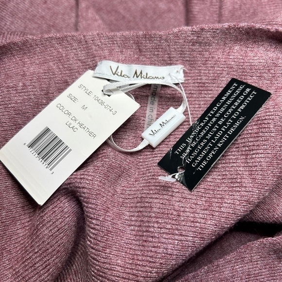 Vila Milano Sweater Super Soft Cotton Blend Pinkish Lilac Pullover Long Sleeve - Picture 10 of 13